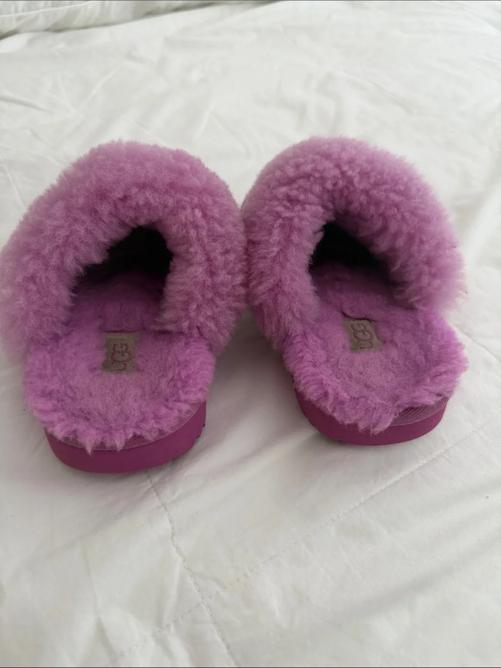 Ugg Kids Cozy Purple Shearling Slippers